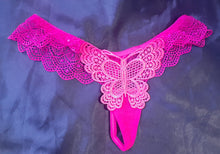 Load image into Gallery viewer, Lacey fancy G string butterfly design
