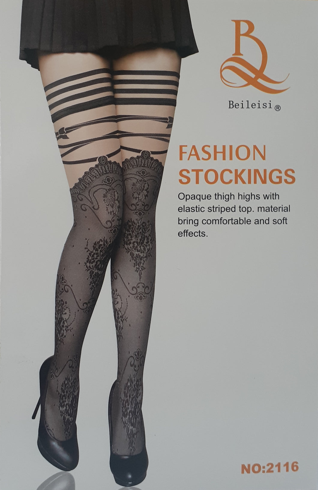 Fashion stockings thigh highs with elastic strip