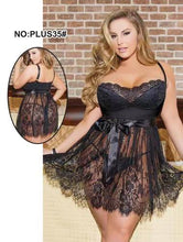 Load image into Gallery viewer, Mesh sheer babydoll Lingerie 
