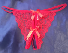 Load image into Gallery viewer, Open Crotch G string signature lace
