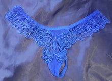 Load image into Gallery viewer, Lacey fancy G string butterfly design
