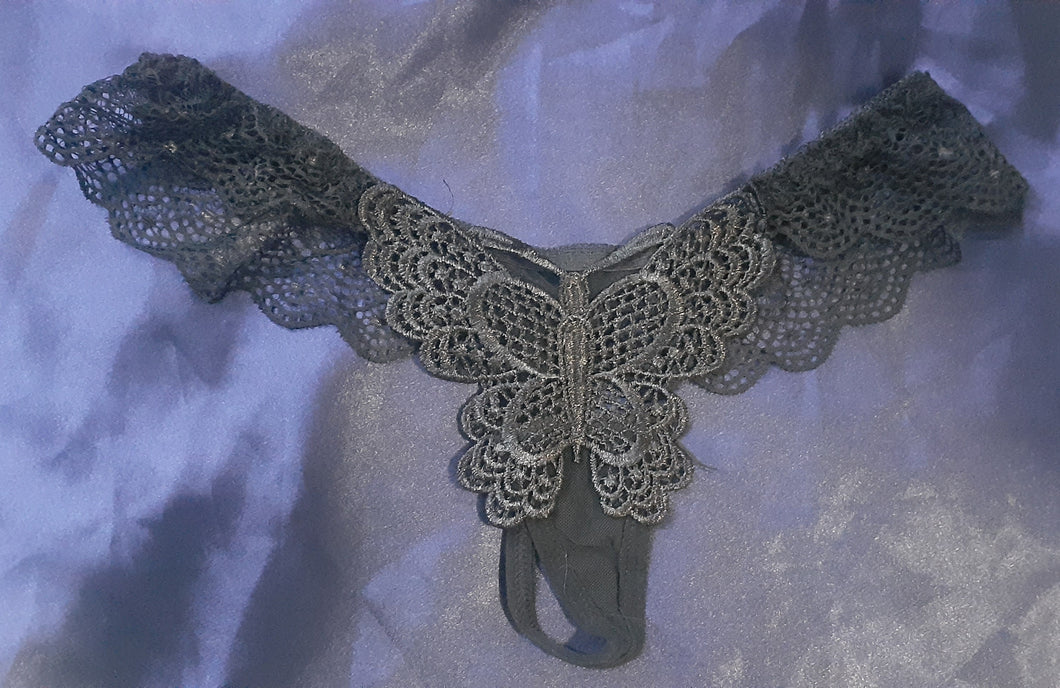 Lacey fancy G string butterfly design