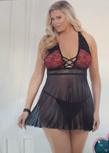 Load image into Gallery viewer, Plus size babydoll lingerie
